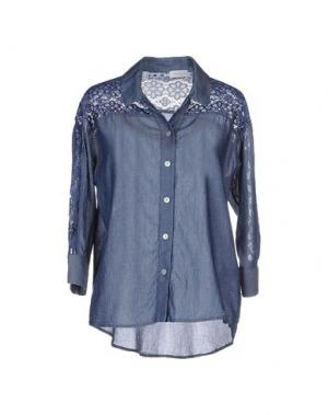 Джинсовая рубашка ZANETTI 1965. Цвет: синий