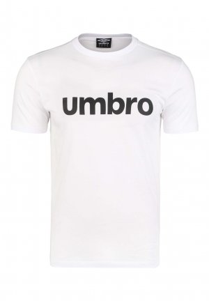Футболка с принтом LINEAR LOGO GRAPHIC TEE Umbro, цвет brilliant white / black UMBRO