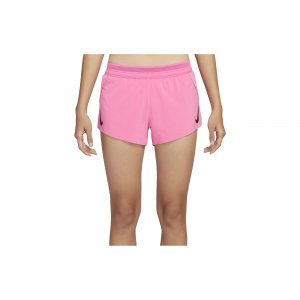 Женские эластичные однотонные шорты для фитнеса с боковым разрезом Dri-Fit Adv логотипом, розовые CZ9399-606 Nike