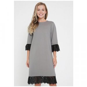 Платье , размер 54, серый Мадам Т. Цвет: серый/серый..
