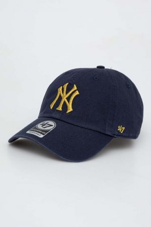 Хлопковая бейсболка MLB New York Yankees , темно-синий 47brand