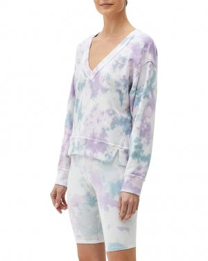 Толстовка Luna Wash Camila V-Neck Crop Sweatshirt, цвет Lavender Combo Michael Stars