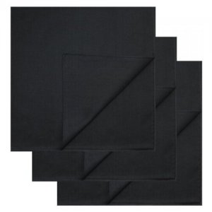 Бандана однотонная, цвет черный 55 х см (Набор 3 шт.) Happy Pirate. Цвет: черный
