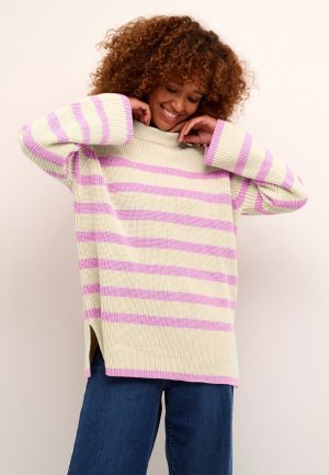 Вязаный свитер KACILLA , цвет sand dollar cyclamen stripe Kaffe