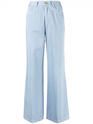 Расклешенные брюки с завышенной талией Forte. Цвет: синий