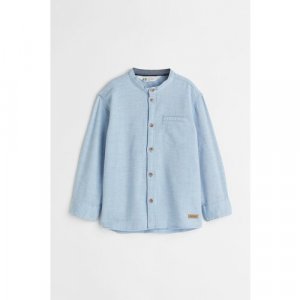Рубашка , размер 134, голубой H&M. Цвет: голубой