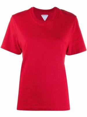 Однотонная футболка Bottega Veneta. Цвет: красный
