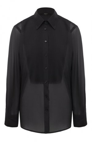 Блузка из хлопка и шелка Seventy Venezia. Цвет: чёрный