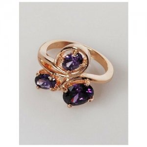 Кольцо помолвочное , аметист, размер 20, фиолетовый Lotus Jewelry. Цвет: фиолетовый