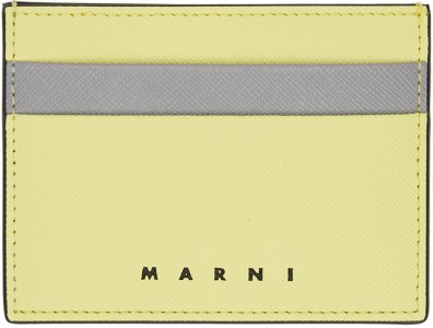 Желто-серая визитница с цветными блоками Marni