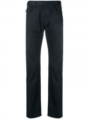 Классические брюки узкого кроя Emporio Armani. Цвет: синий