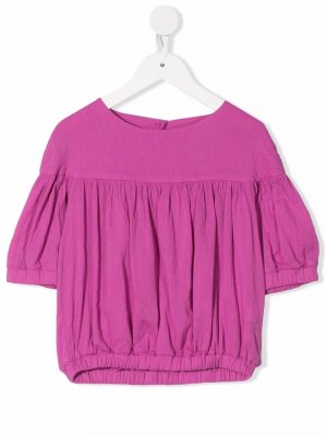 Блузка со складками Il Gufo. Цвет: розовый