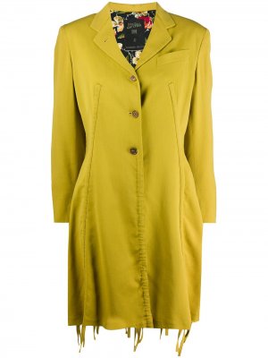 Однобортное пальто 1991-го года Jean Paul Gaultier Pre-Owned. Цвет: желтый