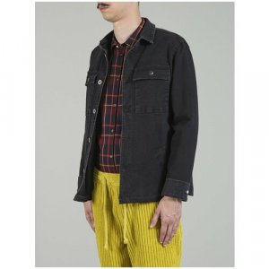 BERNA джинсовый куртка мужская размер 46. Цвет: черный/черный