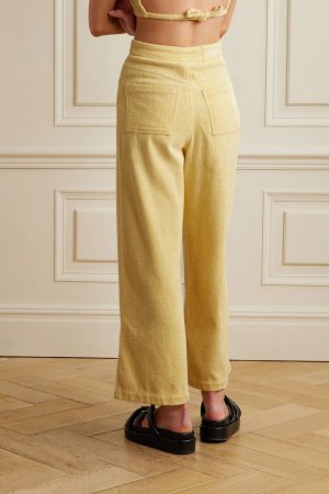 TERRY Укороченные махровые брюки из органического хлопка Palma, желтый