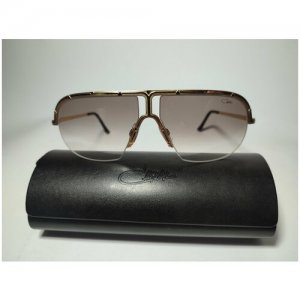 Солнцезащитные очки , монолинза, оправа: металл, поляризационные, коричневый Cazal. Цвет: бежевый
