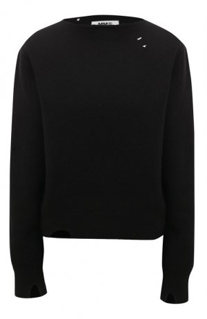 Шерстяной свитер MM6. Цвет: чёрный