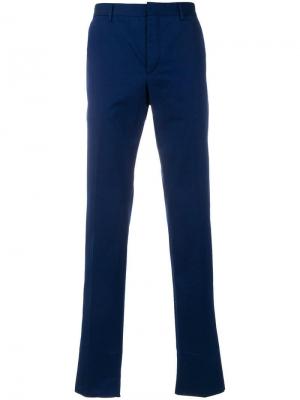Прямые брюки Prada. Цвет: синий