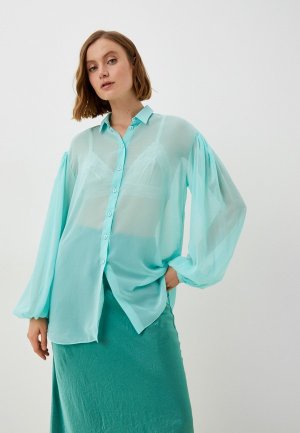 Блуза Alisia Hit. Цвет: бирюзовый