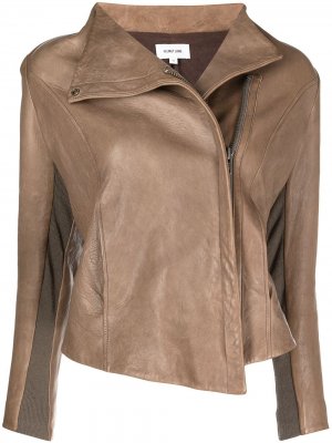 Куртка асимметричного кроя Helmut Lang Pre-Owned. Цвет: коричневый