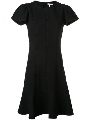 Облегающее расклешенное платье Rebecca Taylor. Цвет: черный
