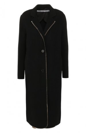 Шерстяное пальто Alexander Wang. Цвет: черный