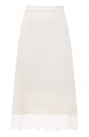 Шелковая юбка Chapurin. Цвет: белый