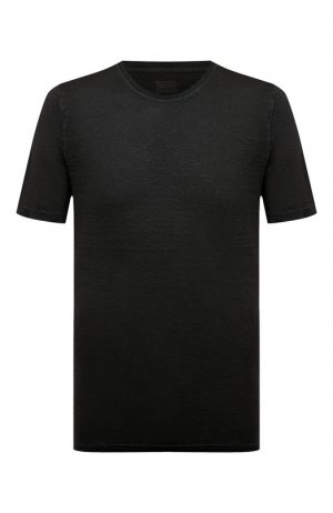 Льняная футболка 120% Lino. Цвет: чёрный