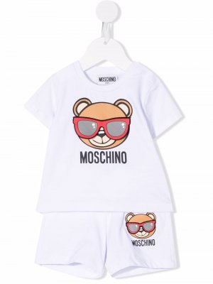 Logo-print two-piece set Moschino Kids. Цвет: белый
