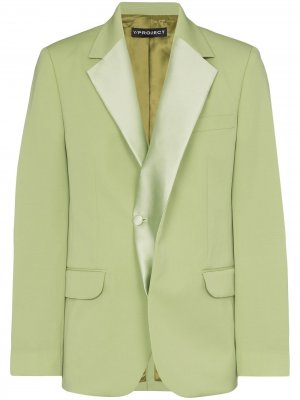 Пиджак с атласными лацканами Y/Project. Цвет: зеленый