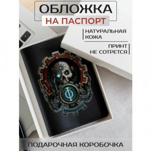 Обложка для паспорта на паспорт Warhammer 40000 OP01991, черный RUSSIAN HandMade. Цвет: черный