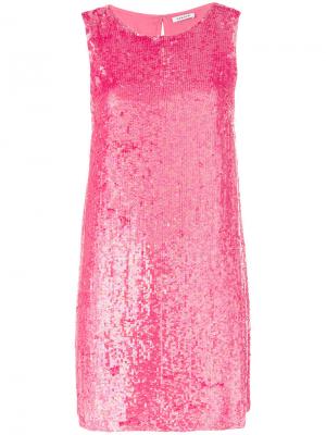 Короткое платье с пайетками P.A.R.O.S.H.. Цвет: розовый и фиолетовый