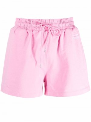 Elasticated-waist cotton shorts Semicouture. Цвет: розовый