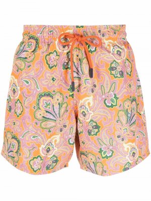Paisley-print swim shorts ETRO. Цвет: оранжевый