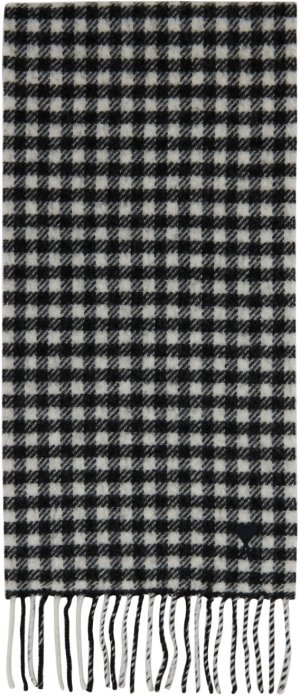 Черно-белый шарф с принтом \гусиные лапки\ Ami De Cœur Alexandre Mattiussi