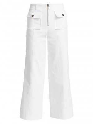 Укороченные широкие брюки Azure , белый Cinq à Sept