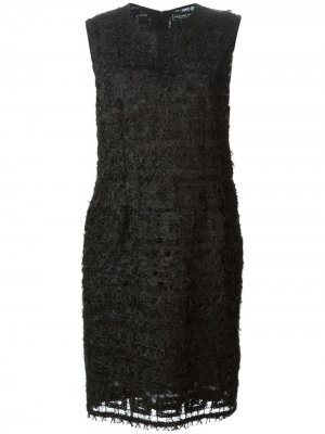 Трикотажное платье с перьевой отделкой Jean Louis Scherrer Pre-Owned. Цвет: черный