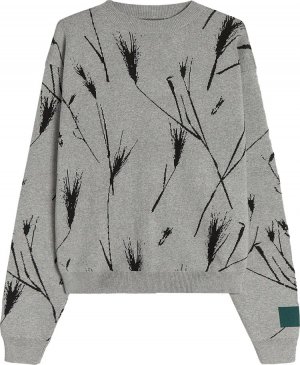 Свитер Oat Grass Knit Sweater 'Grey/Black', серый Reese Cooper