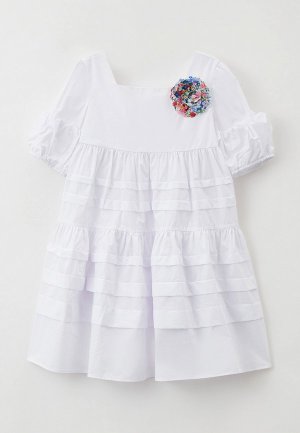 Платье Monnalisa. Цвет: белый