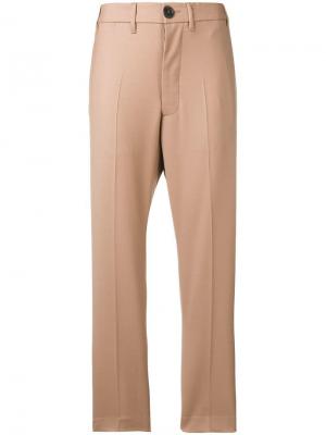Укороченные брюки кроя слим Vivienne Westwood. Цвет: бежевый