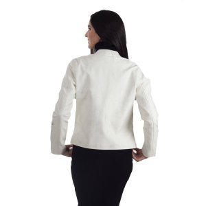 Женская байкерская куртка из искусственной кожи , белый Nine West