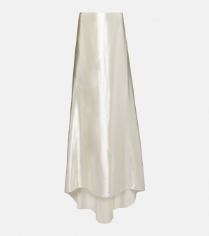 Свадебная атласная юбка макси FERRAGAMO, белый Ferragamo