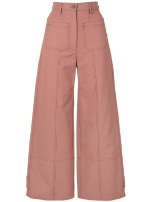 Широкие брюки Queenie Lee Mathews. Цвет: розовый