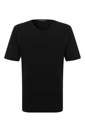 Хлопковая футболка Hannes Roether. Цвет: чёрный