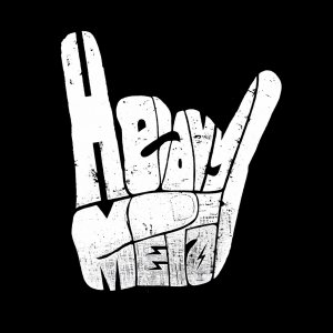 Heavy Metal — мужская футболка премиум-класса Word Art LA Pop Art, черный