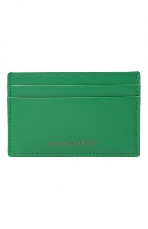 Кожаный футляр для кредитных карт Alexander McQueen. Цвет: зелёный