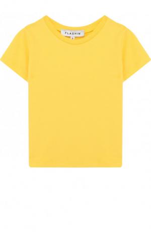 Хлопковая футболка Basic Flashin. Цвет: желтый