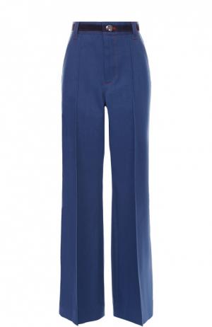 Широкие джинсы с завышенной талией и контрастной прострочкой Marc Jacobs. Цвет: синий