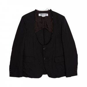 Garment Потертый блейзер с вырезами, цвет: черный Comme des Garçons