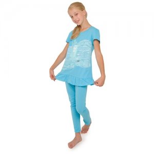 Пижама для девочек арт. 11477-1, цвет голубой, р.158 N.O.A.. Цвет: желтый/голубой